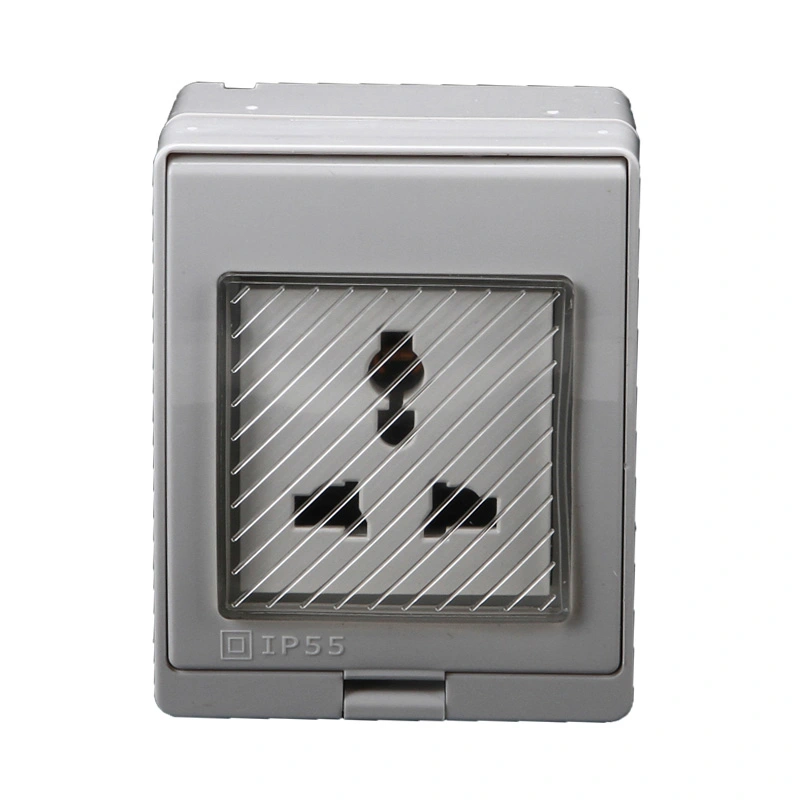 IP55 Universal Waterproof Surface Multi Function Socket le switch