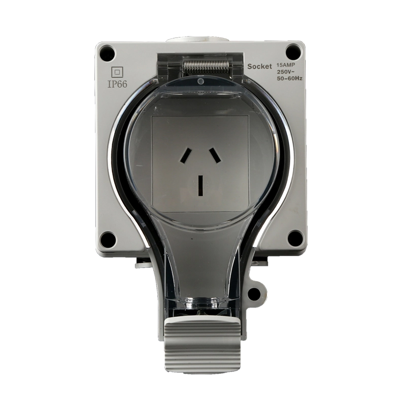 IP66 New Series Fixed Surface Australian Socket e nang le Switch